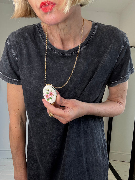 Ceramic painted necklace