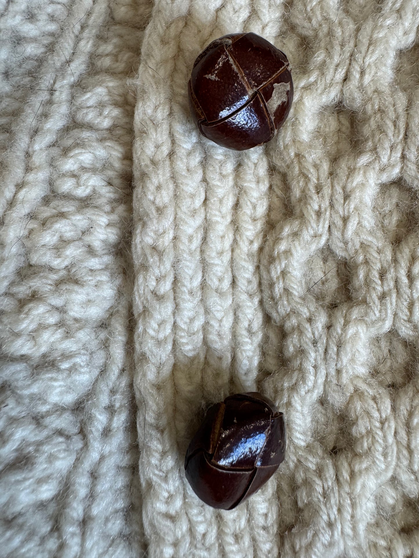 Hand knitted Aran cardigan