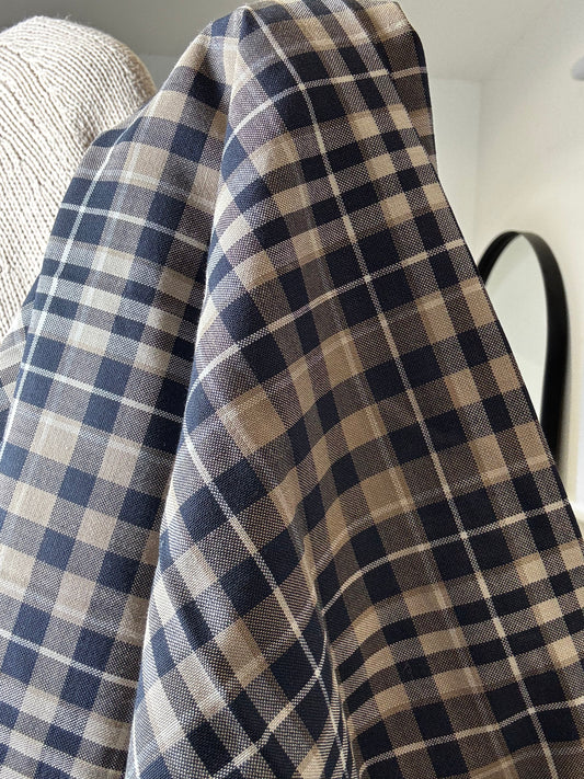 VINTAGE check pleated skirt