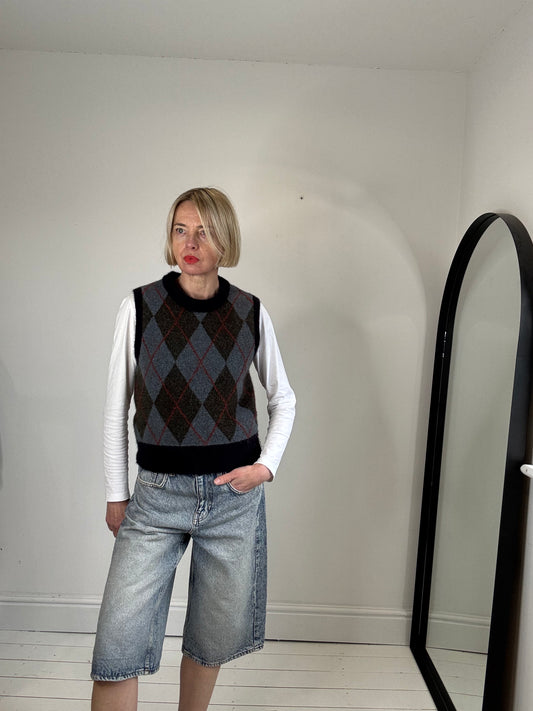 BRORA Argyle tank top