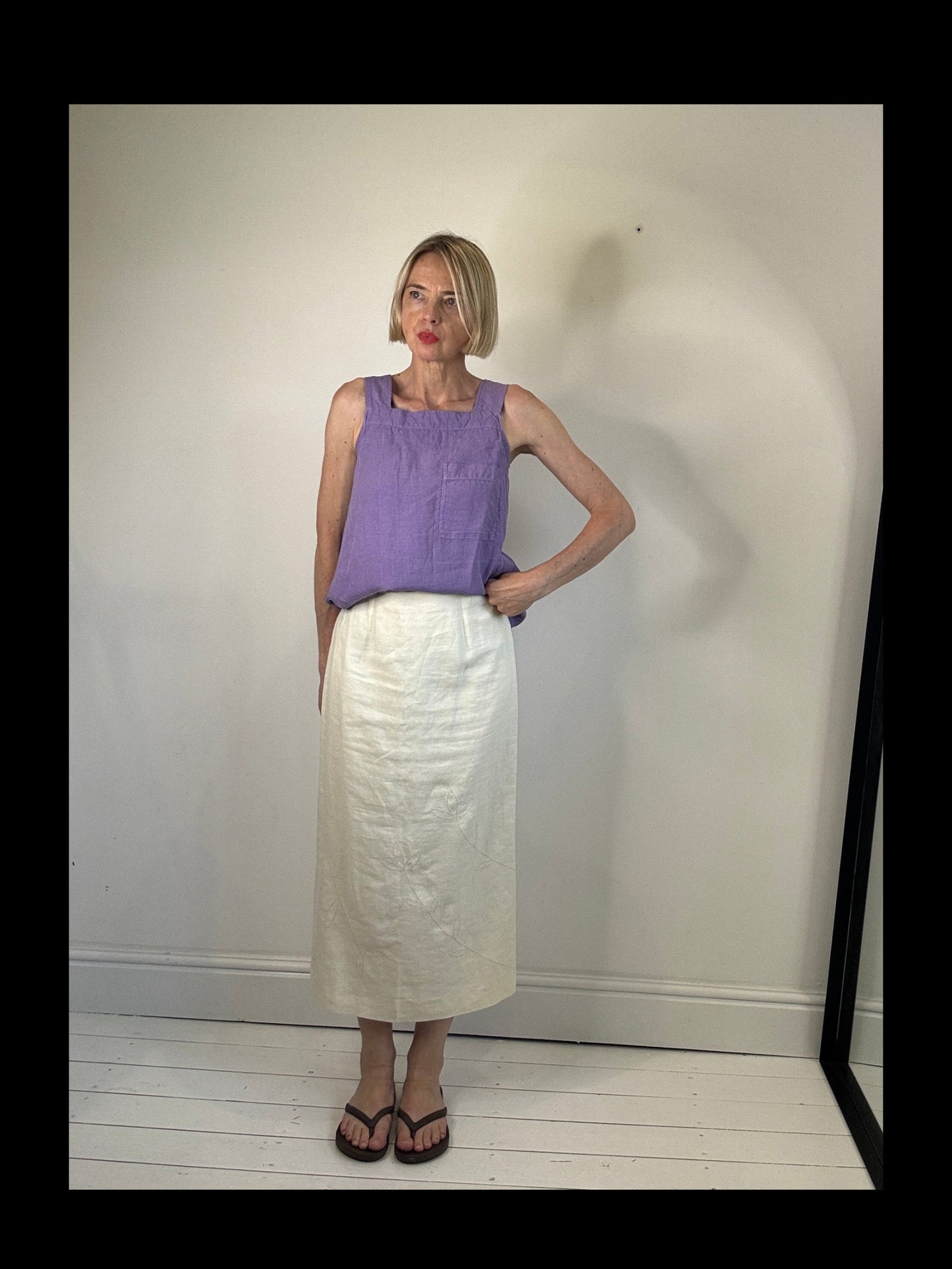 TOAST linen square neck