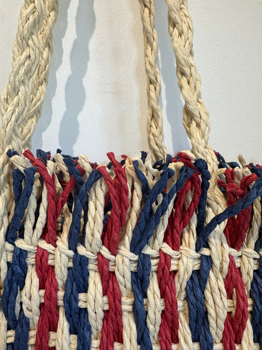 Fringe basket bag