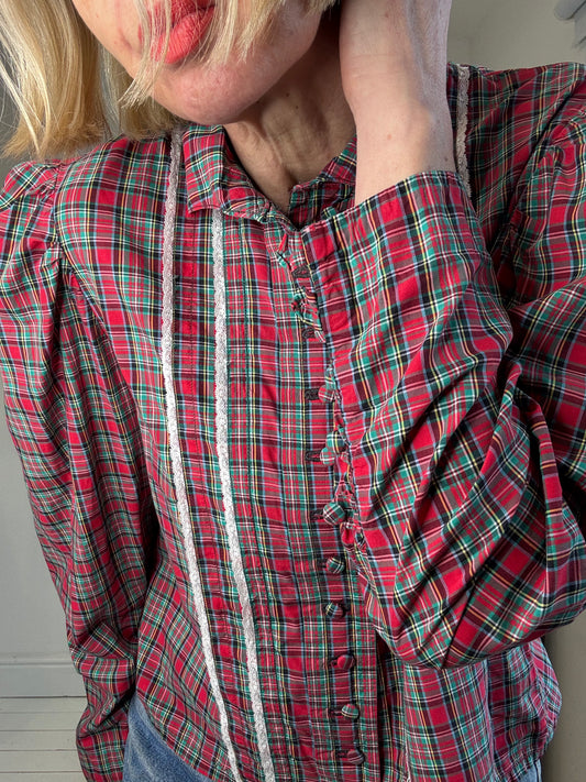 VINTAGE puff sleeve blouse