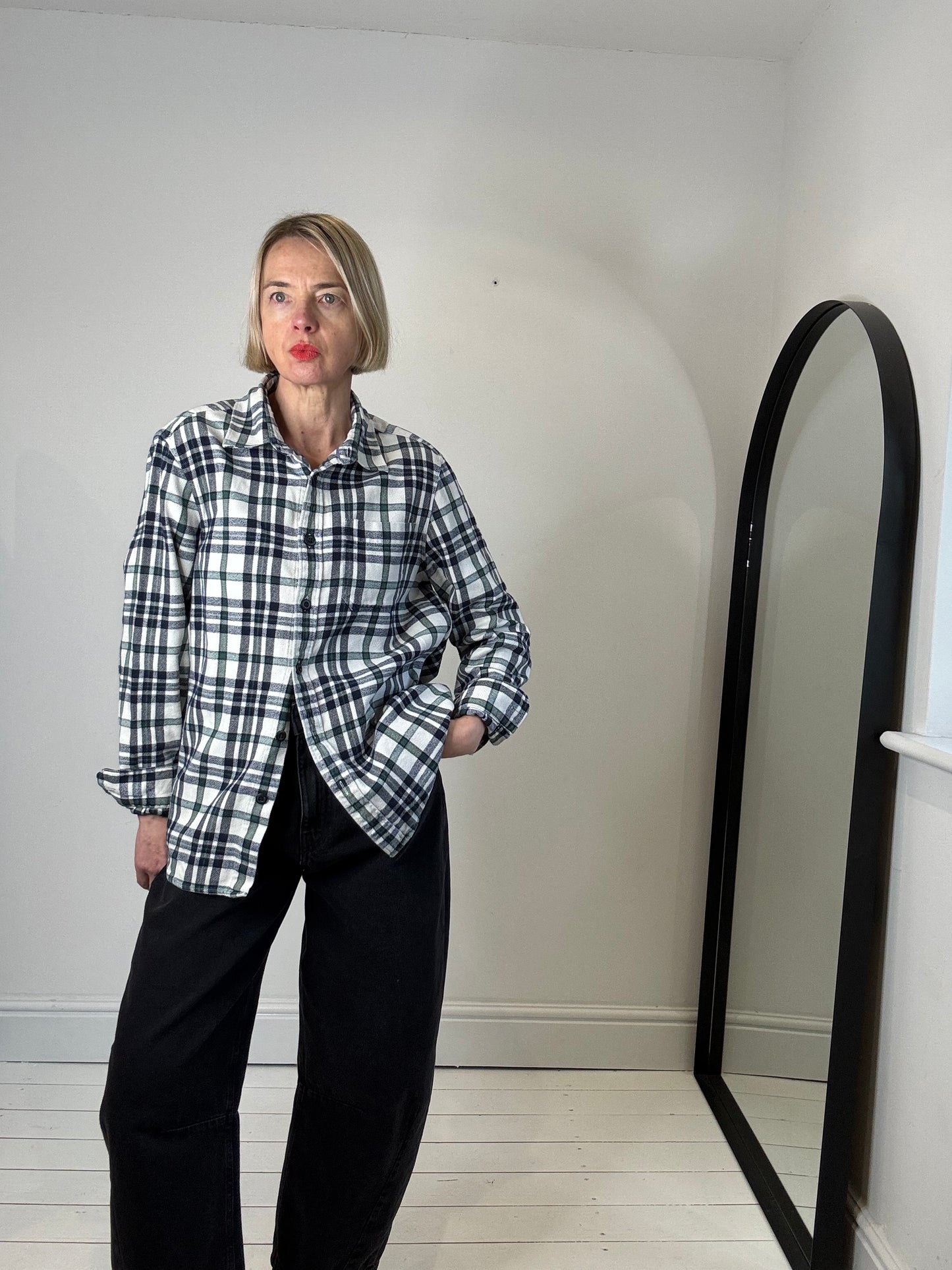 Cotton check shirt
