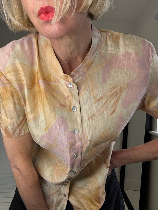 VINTAGE JAEGER nehru blouse
