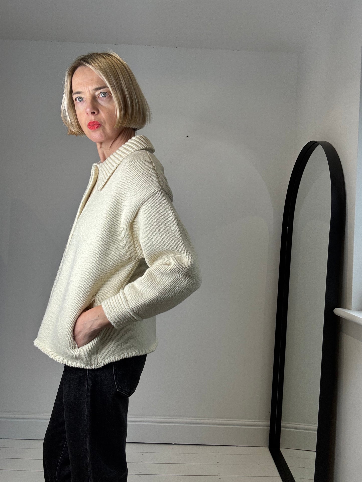 L’ENVERS 100% Spanish Merino wool cardigan