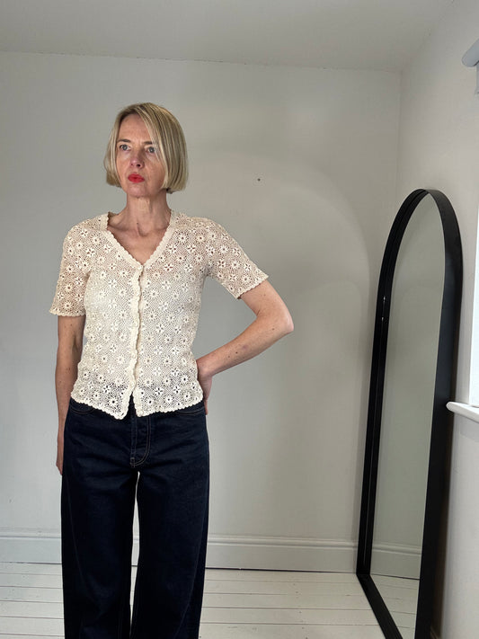 VINTAGE crochet top