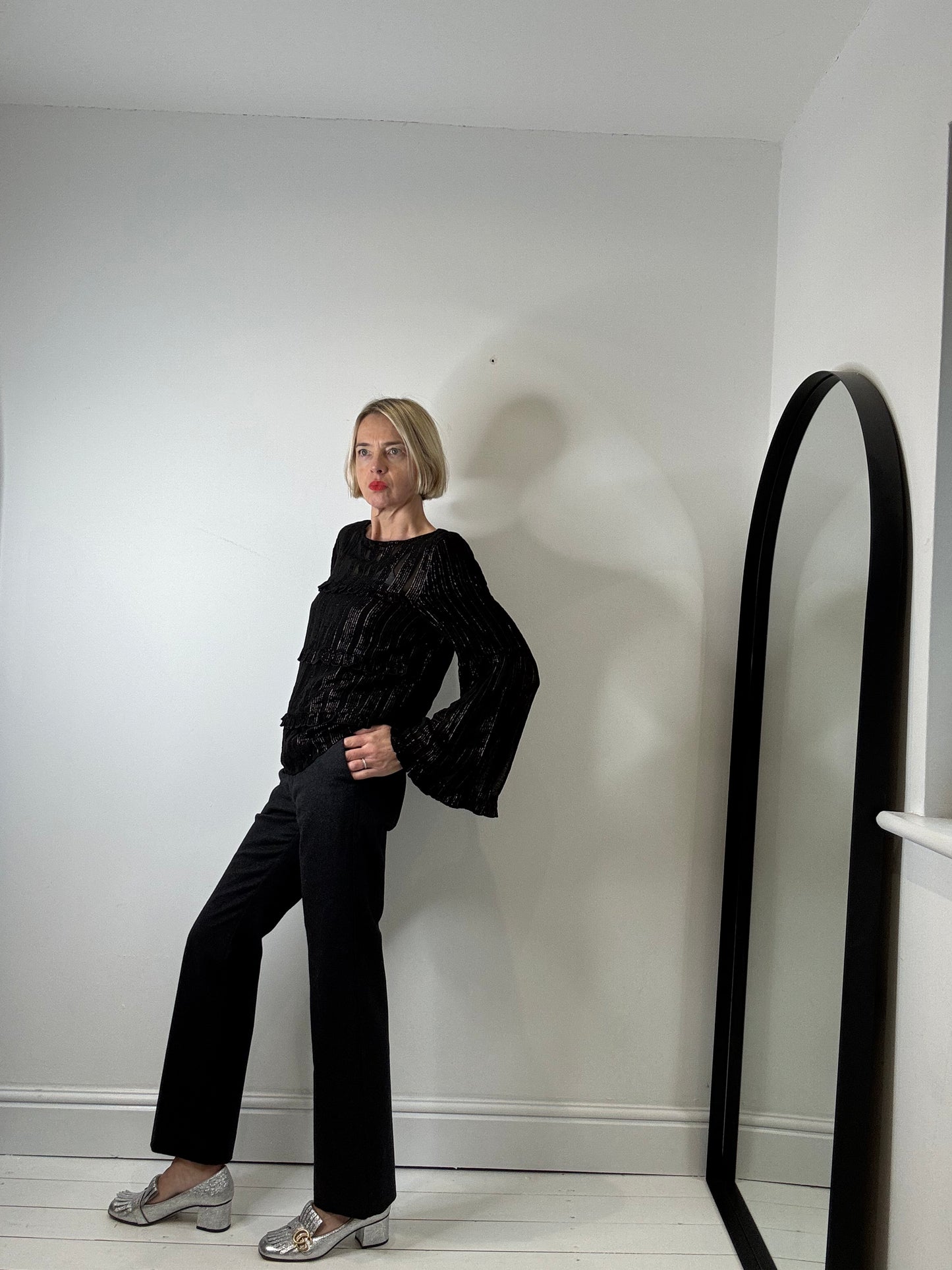 HUSH Flute sleeve top