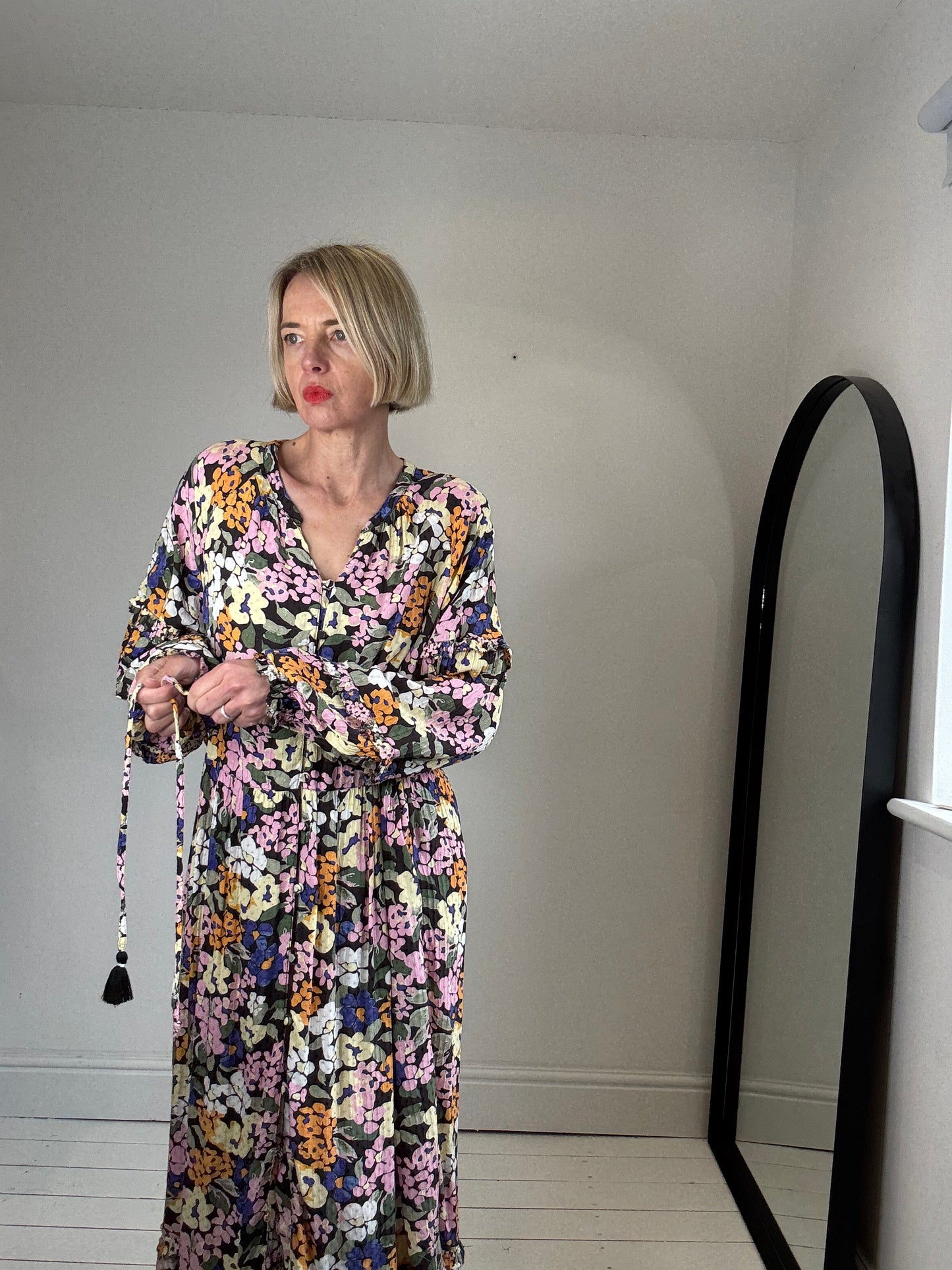 Printed midi dress