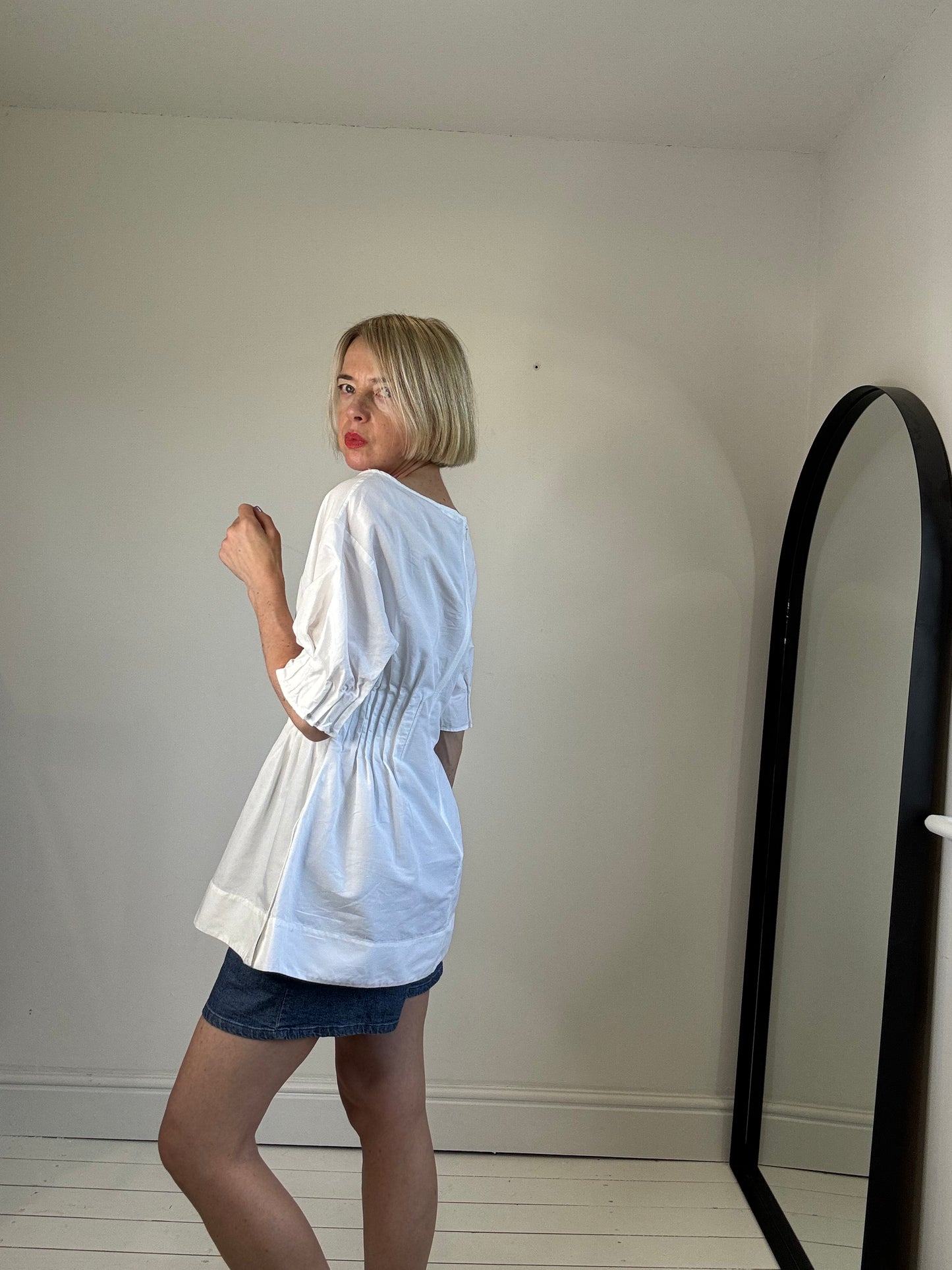 COS pleated waist top