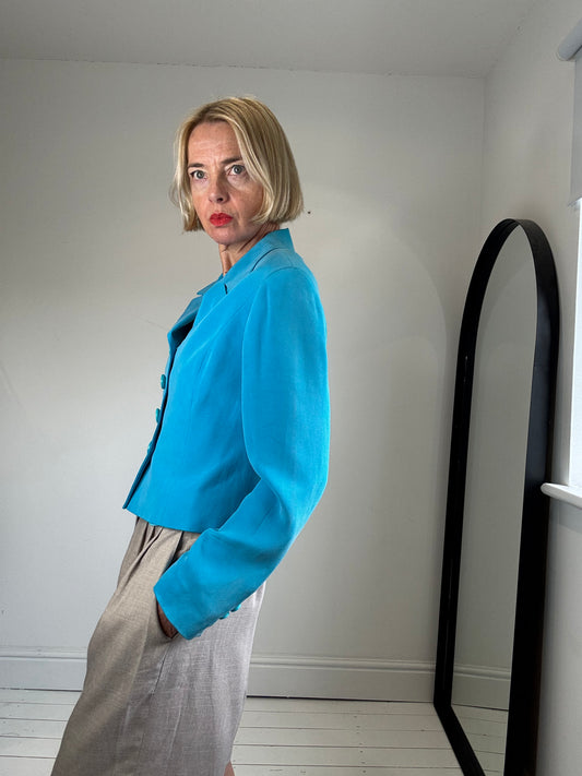 VINTAGE silk boxy jacket