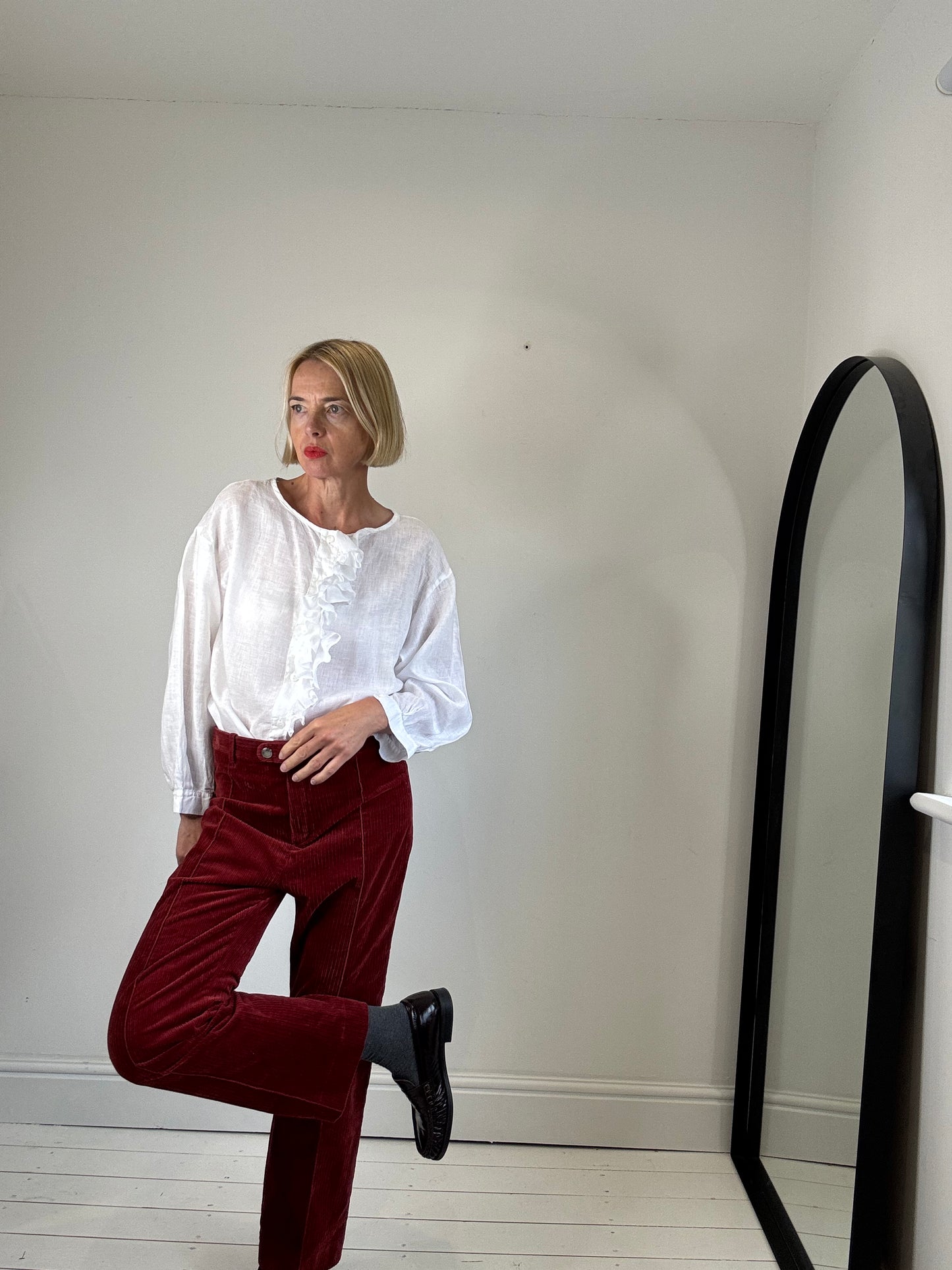 Frill front blouse