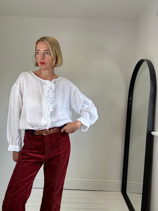 Frill front blouse