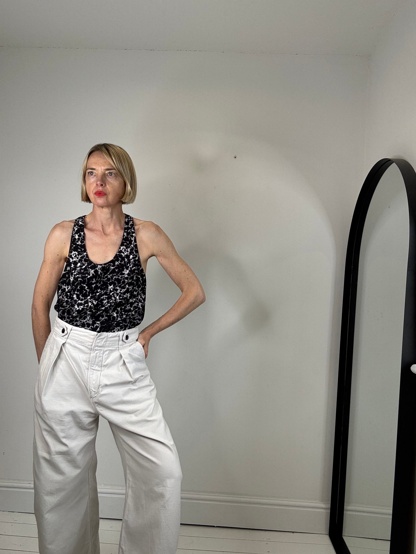 00’s ALEXANDER WANG muscle back woven silk vest