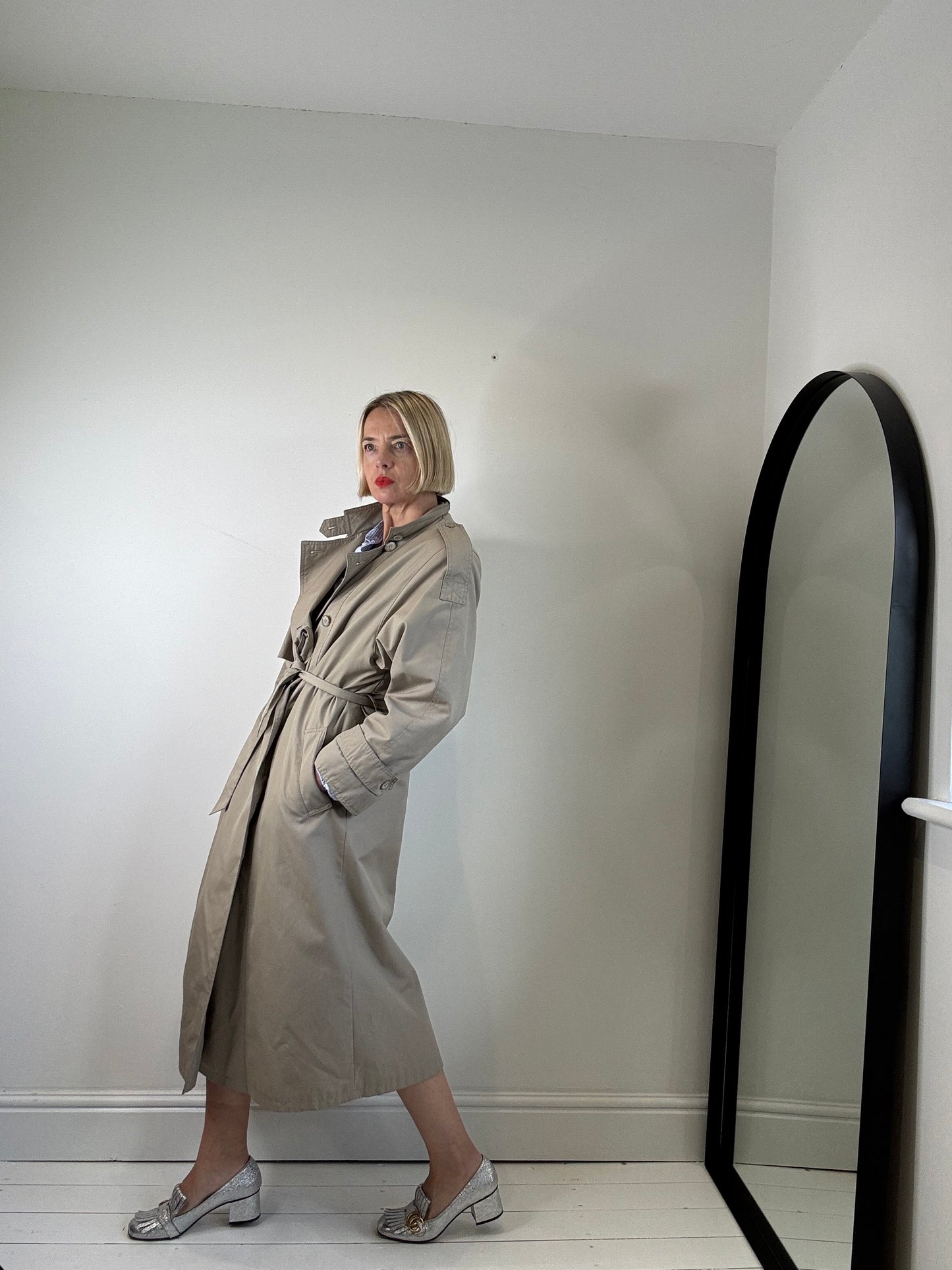 VINTAGE double breasted trench coat