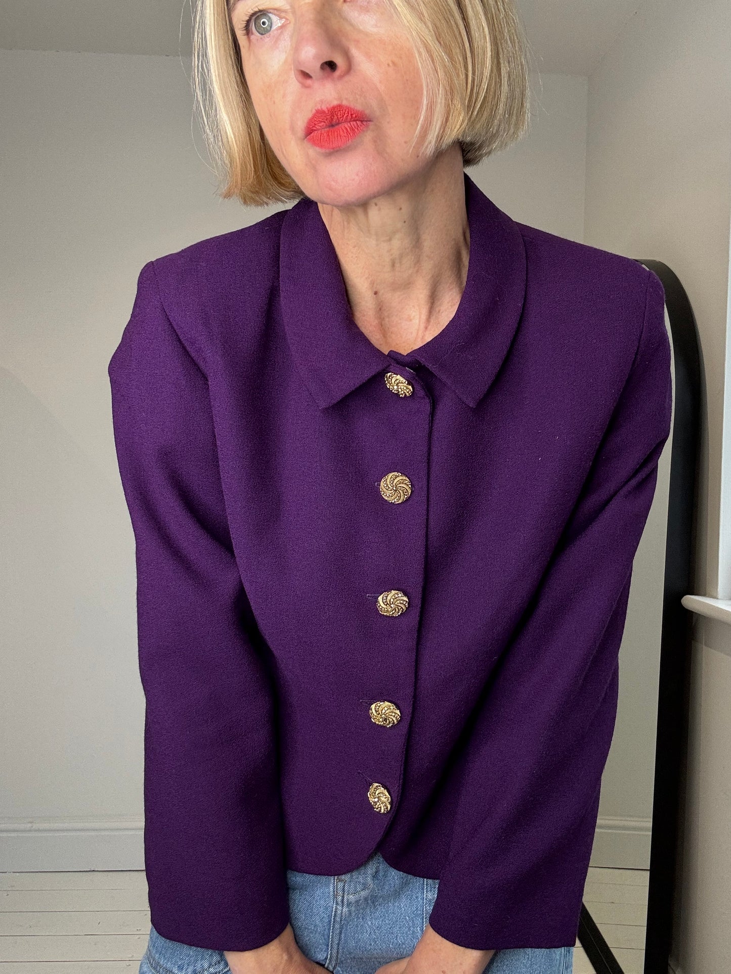 VINTAGE knife pleat skirt