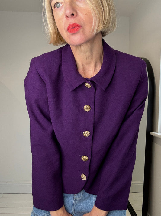 VINTAGE wool crepe jacket