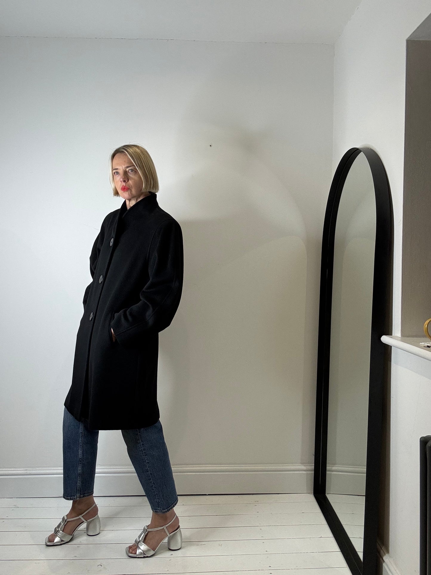 VINTAGE grown on collar coat