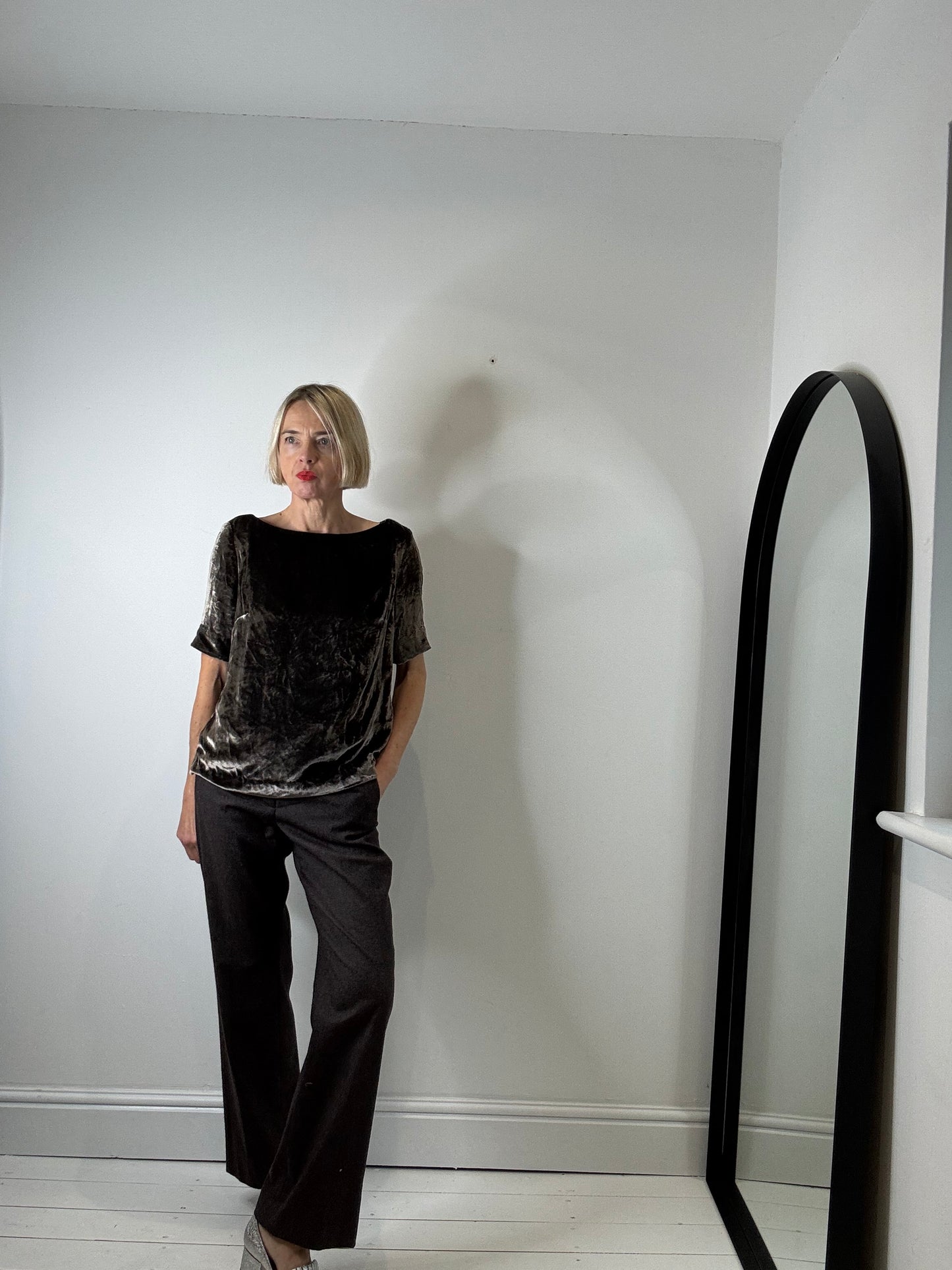 TOAST silk and rayon tee style top