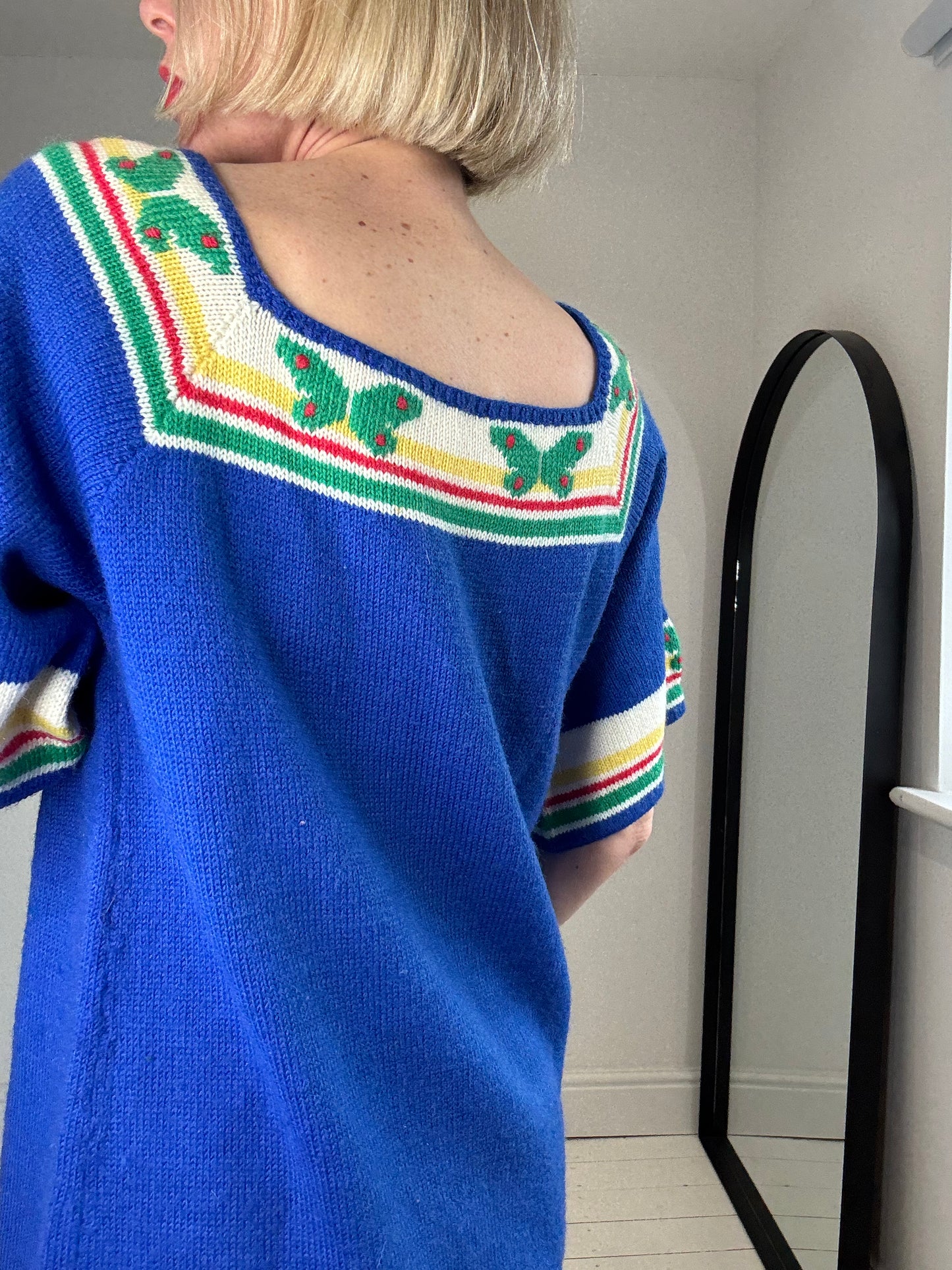 VINTAGE square neck knit