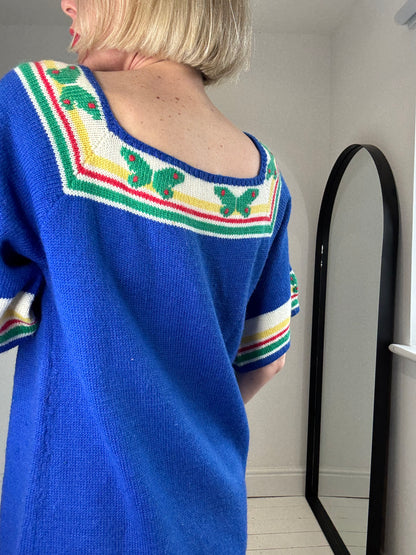 VINTAGE square neck knit