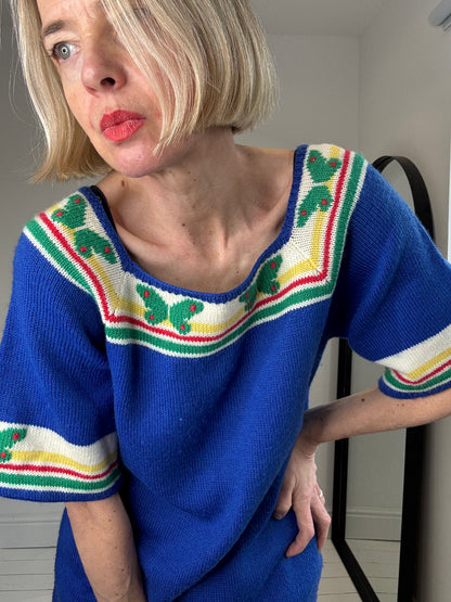 VINTAGE square neck knit