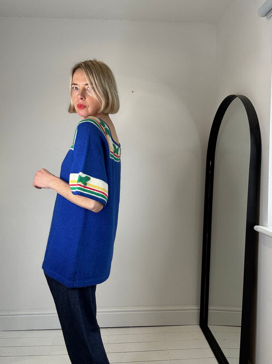 VINTAGE square neck knit