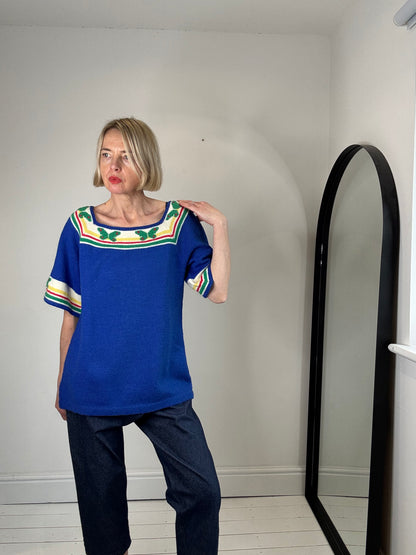 VINTAGE square neck knit
