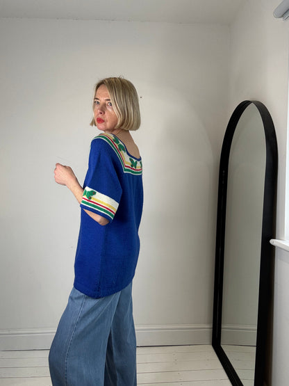VINTAGE square neck knit