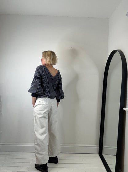 Cotton acid wash knit