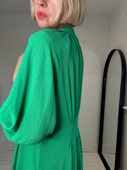 Textured chiffon midi dress