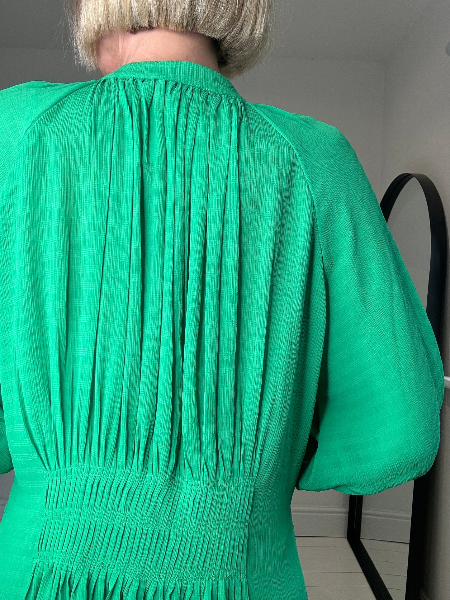 Textured chiffon midi dress
