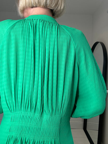 Textured chiffon midi dress