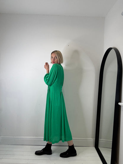 Textured chiffon midi dress
