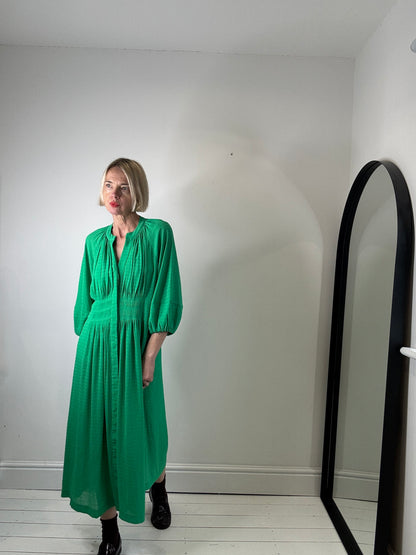 Textured chiffon midi dress