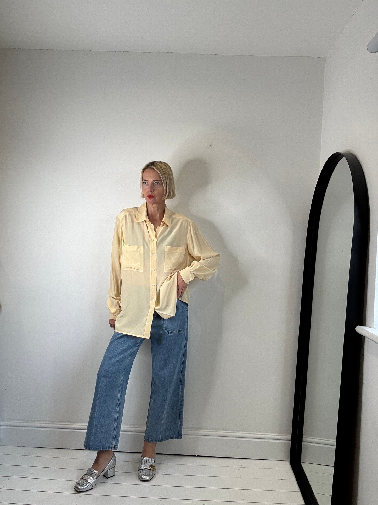 VINTAGE Jaeger silk shirt