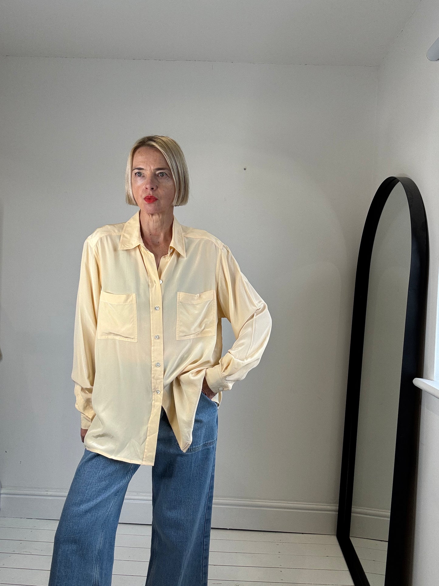 VINTAGE Jaeger silk shirt