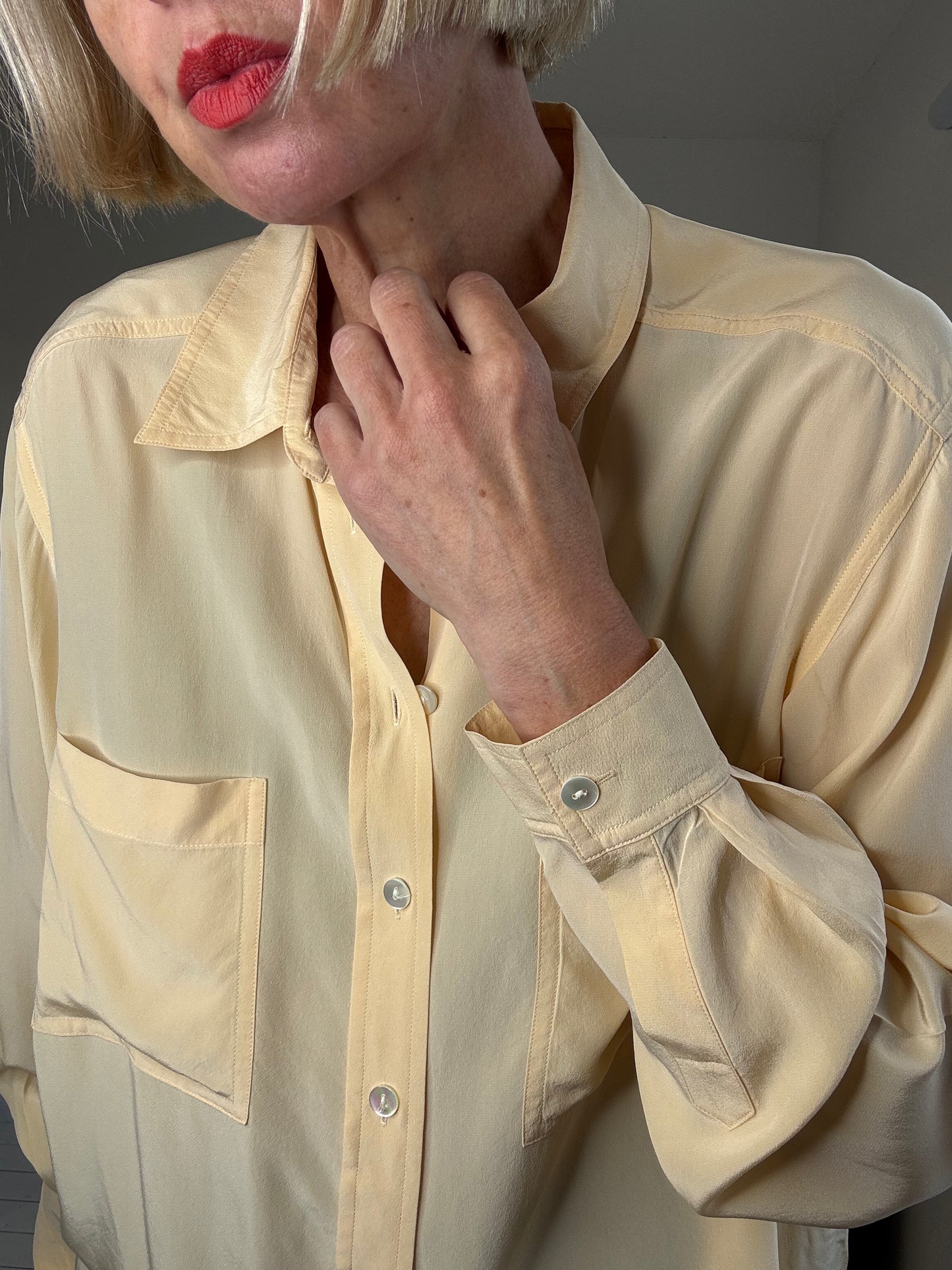 VINTAGE Jaeger silk shirt