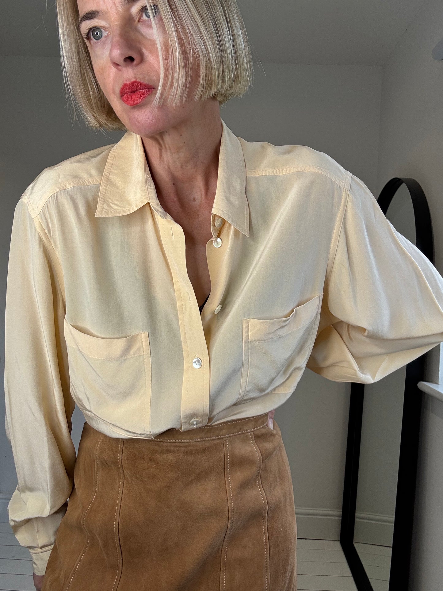 VINTAGE Jaeger silk shirt