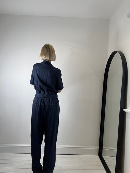 Belted button jumpsuit
