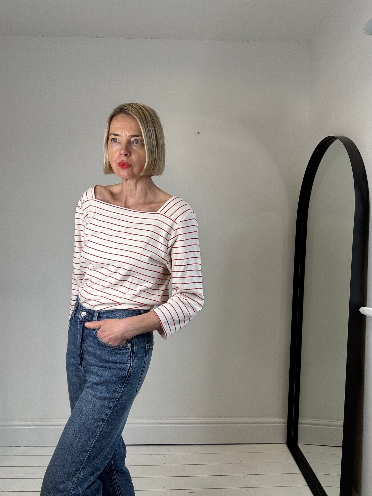 Square neck Breton jersey