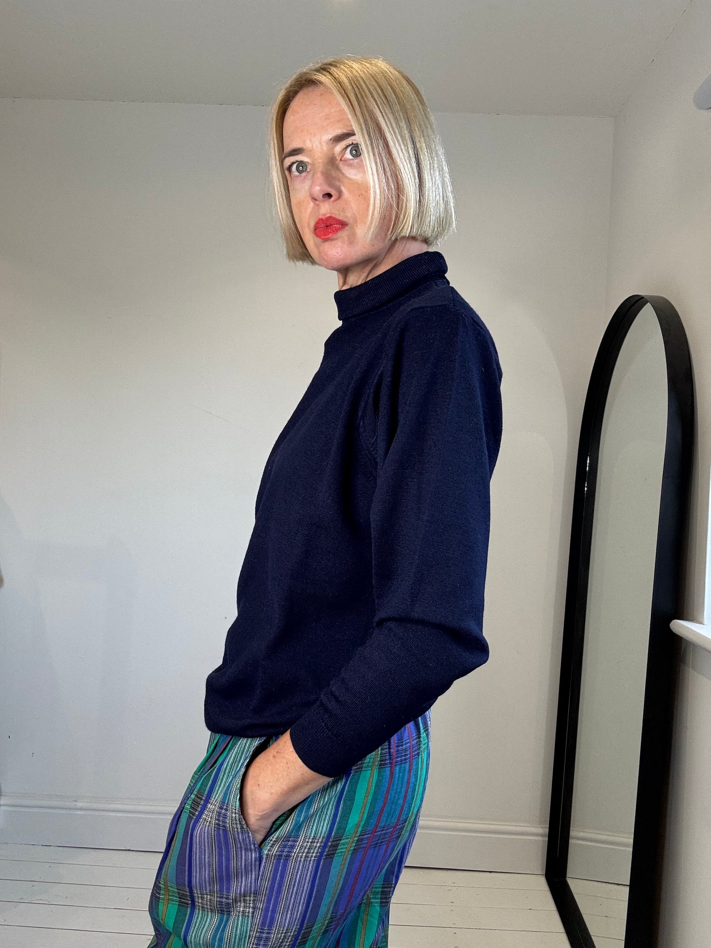 VINTAGE check trousers