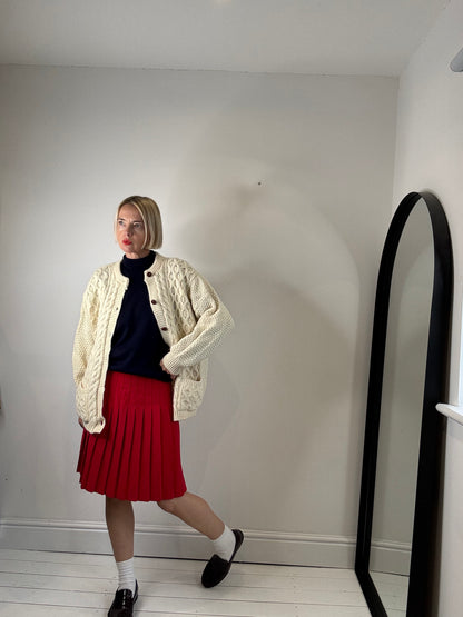 Cable knit cardigan