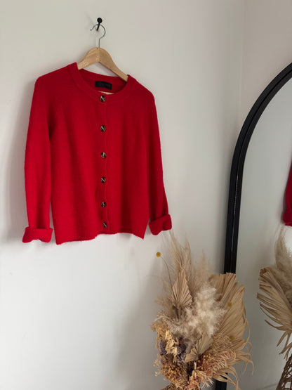 Round neck cardigan