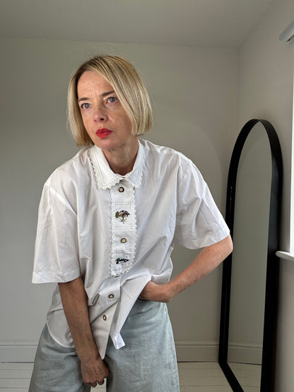 VINTAGE trim detail shirt
