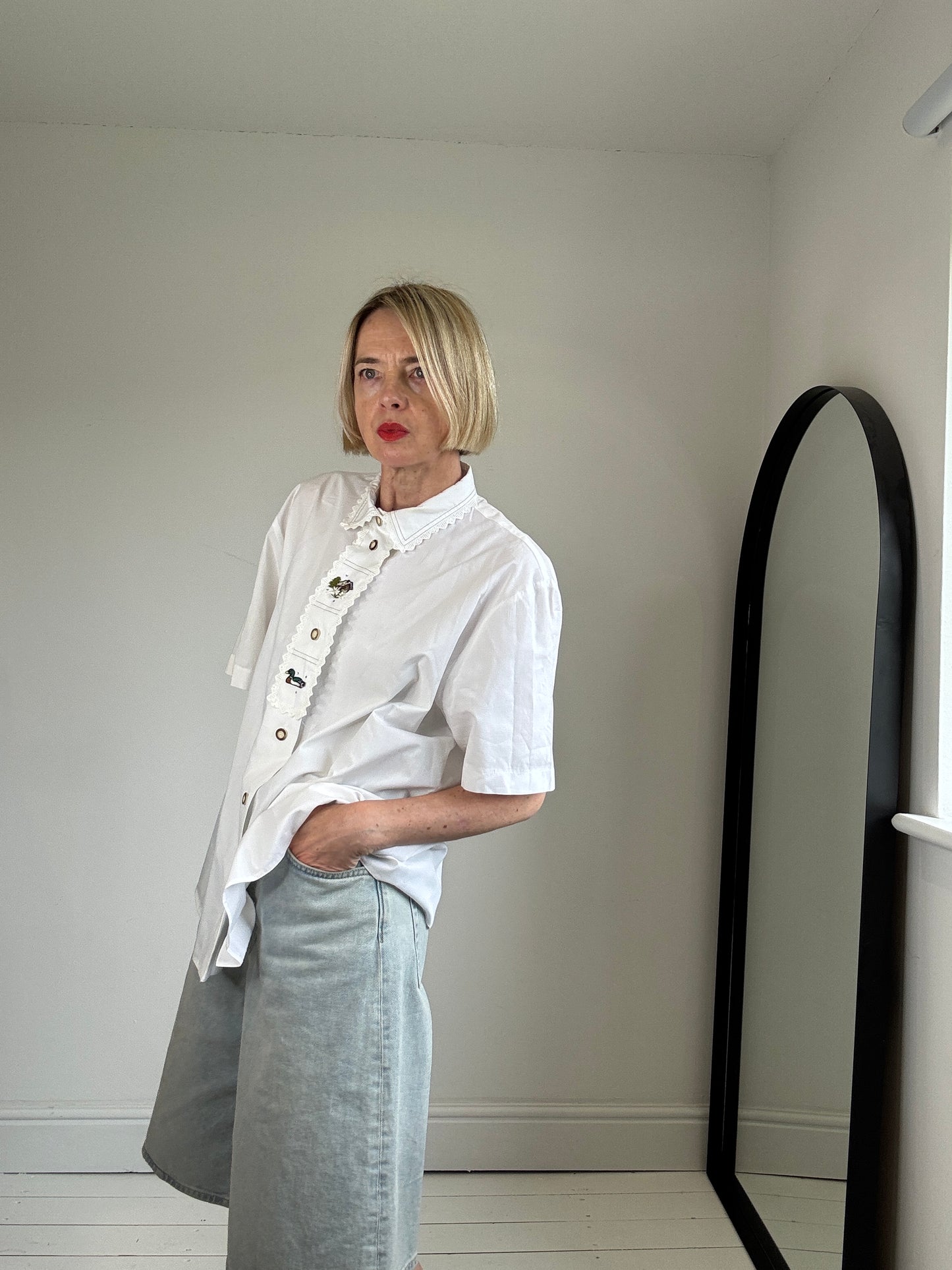 VINTAGE trim detail shirt