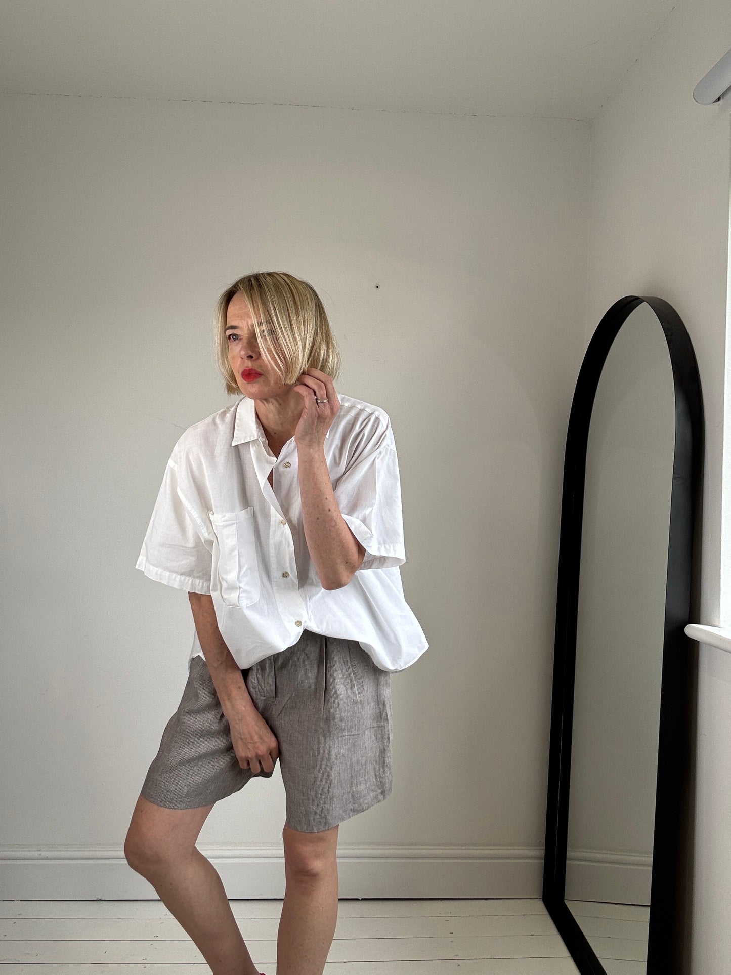 Relaxed stripe shorts