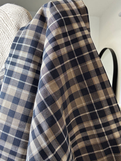 VINTAGE check pleated skirt