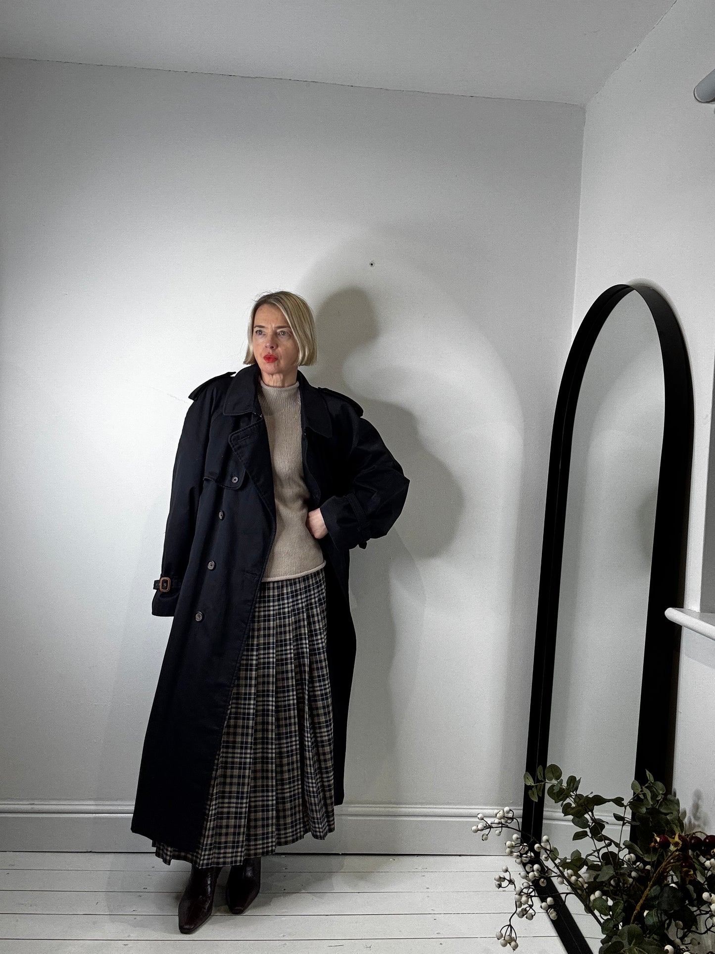 GEORGE ARTHUR DUNN check lined trench