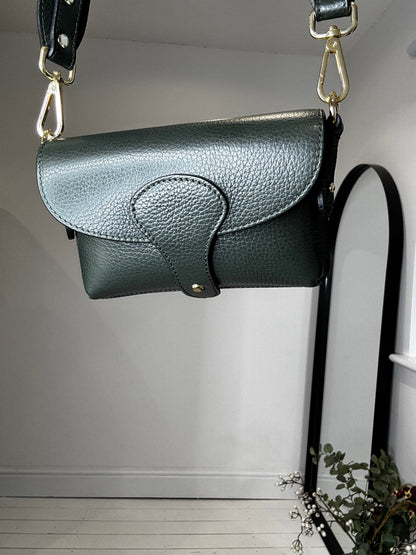 Leather cross body pouch